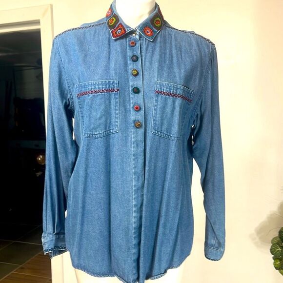 Koret city blues vintage denim shirt - Picture 1 of 10